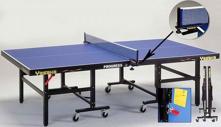 Yasaka теннисный стол progress roller 25мм ittf