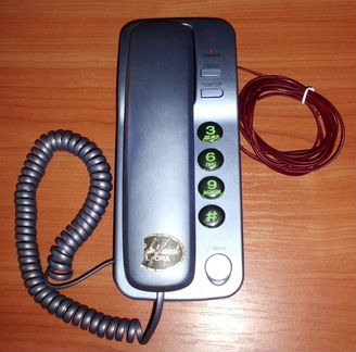 Телефон стационарный проводной кнопочный рабочий