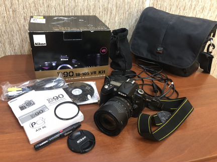 Nikon D90 18-105 VR Kit + сумка + светофильтр +ещё