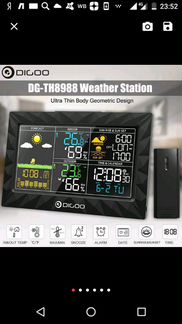 Метеостанция домашняя Digoo DG-TH8988