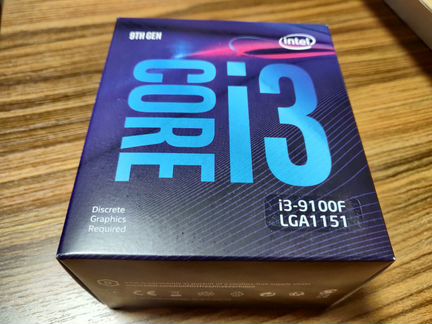Процессор i3 9100F BOX новый