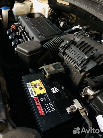 Аккумулятор Солите 68Ач на Санта-Фе с установкой