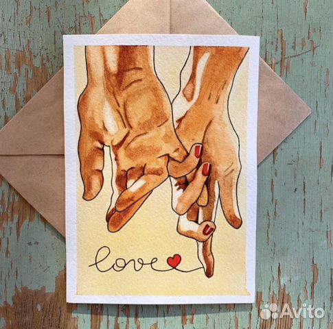 Акварельные открытки по фото