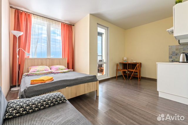 

Квартира-студия, 28 м², 2 кровати