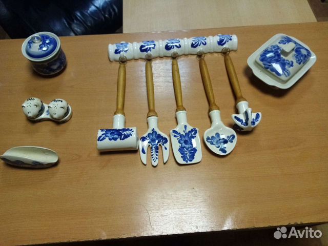 Винтаж СССР Гжель кухонный набор