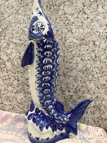 Штоф Осетр гжель