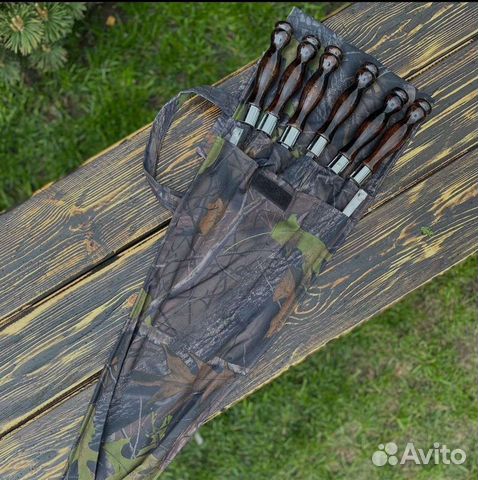 Набор шампуров в колчане с мангалом