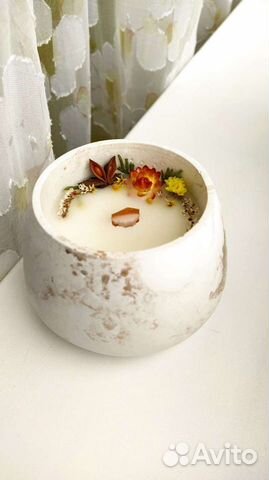 Свеча в гипсе