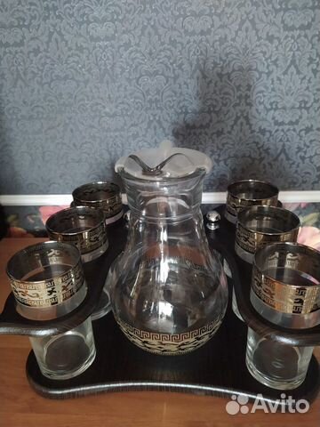 Мини-бар кувшин и стаканы Гусь-Хрустальный