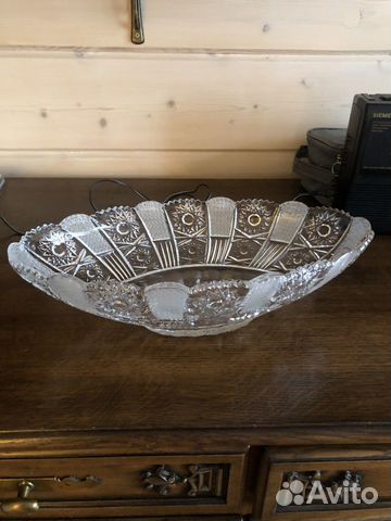 Ваза для фруктов конфетница хрусталь СССР