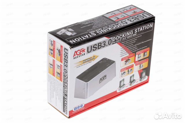 Док Станция USB 3.0 to 2.5&3.5 SATA HDD 2 Bay