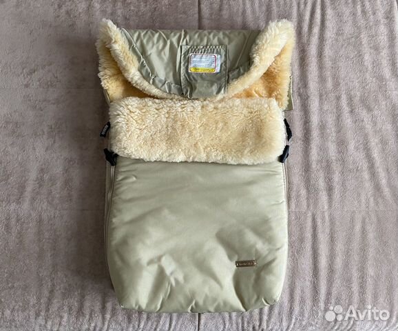 Конверт зимний Mansita mini из овчины бежевый