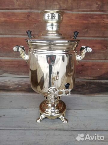 Самовар Тула 7л желтый