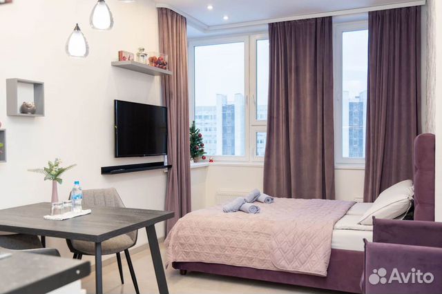 

Квартира-студия, 23 м², 2 кровати