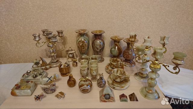 Оникс: подсвечники, вазы и другие изделия