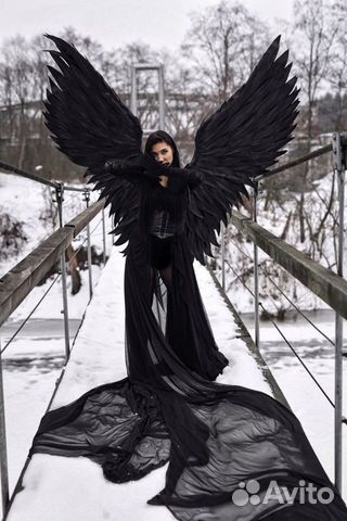 Крылья ангела черные