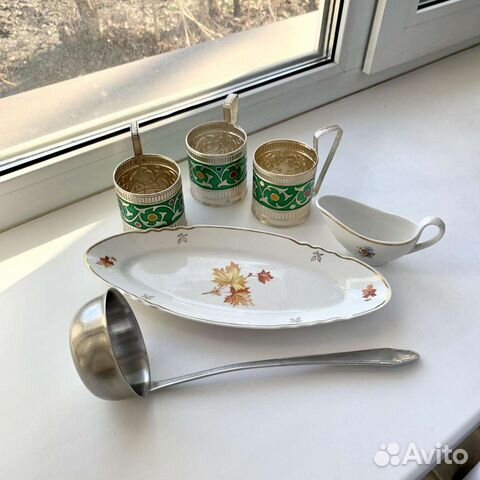 Разная посуда винтаж Рыбница, соусник подстаканник