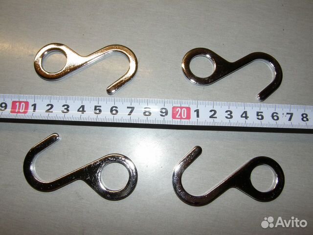 Новые крючки 4шт на рейлинг хром сталь