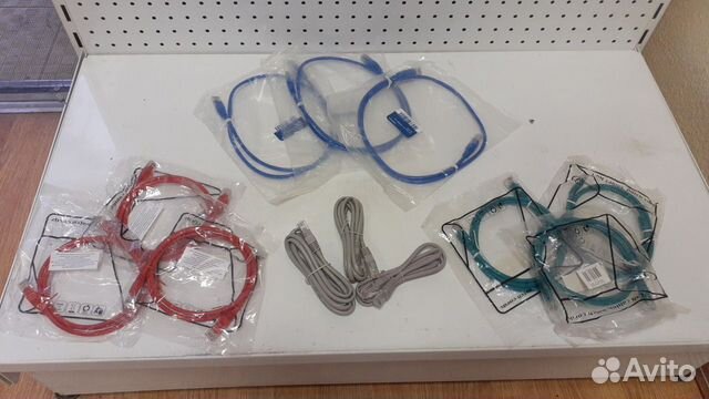 Патчкорд RJ-45, 5е, 1 метр в ассортименте