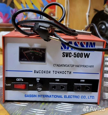 Стабилизатор напряжения sassin SVC-500 W