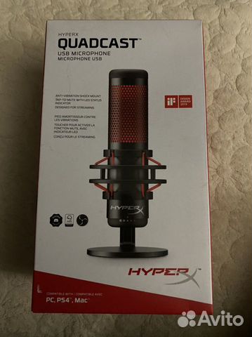 Микрофон студийный HyperX quadcast