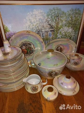 Столовый новый сервиз Мадонна,Кольдиц,гдр,винтаж