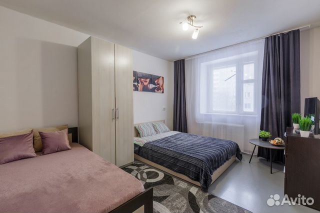 

1-к. квартира, 34 м², 2 кровати