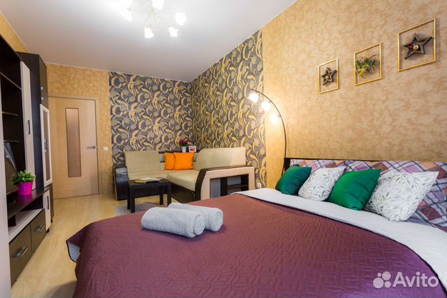 

1-к. квартира, 38 м², 2 кровати