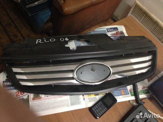 Решетка радиатора Кия Рио Kia Rio от 2006г