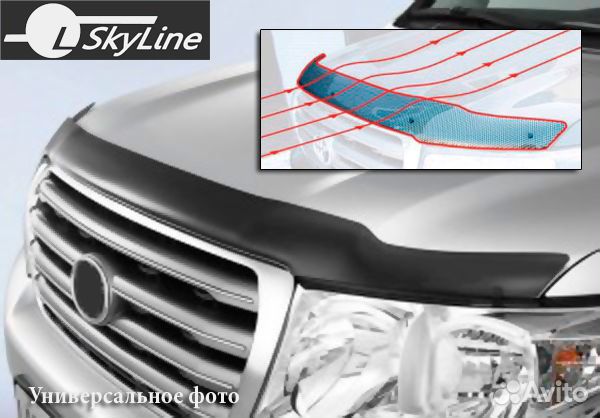 Дефлектор капота Skyline Renault Logan 2004-2013