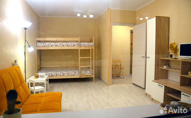 

1-к. квартира, 34 м², 2 кровати