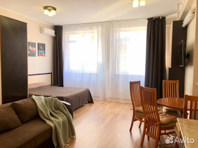 

Квартира-студия, 45 м², 2 кровати