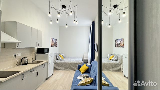 

Квартира-студия, 28 м², 2 кровати