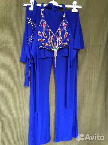 Костюмы для танца живота новые р.44 (в наличии син