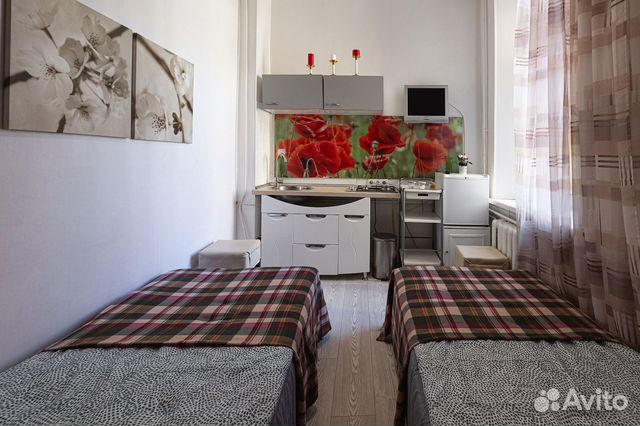 

Квартира-студия, 12 м², 2 кровати