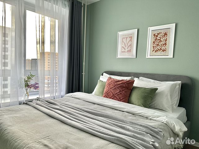 

1-к. квартира, 55 м², 2 кровати
