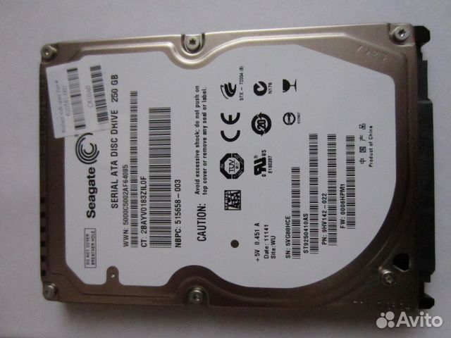 Продается жесткий диск Seagate Momentus 2.5