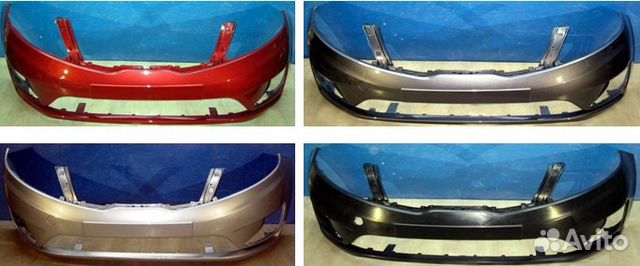 Бампер передний Kia Rio окрашенный в цвет кузова
