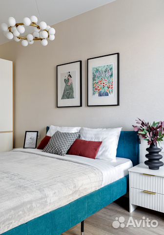 

1-к. квартира, 40 м², 2 кровати