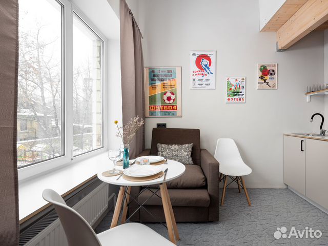 

Квартира-студия, 18 м², 2 кровати