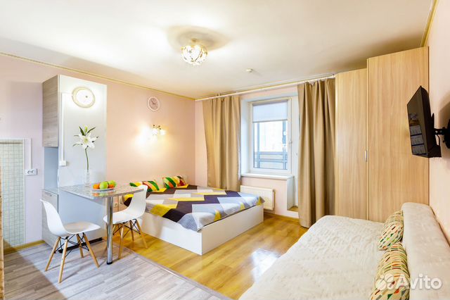 

Квартира-студия, 28 м², 2 кровати