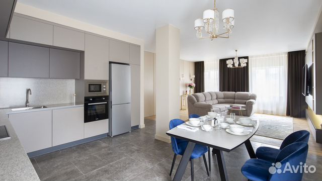 

4-к. квартира в апарт-отеле, 120,7 м², 3 кровати