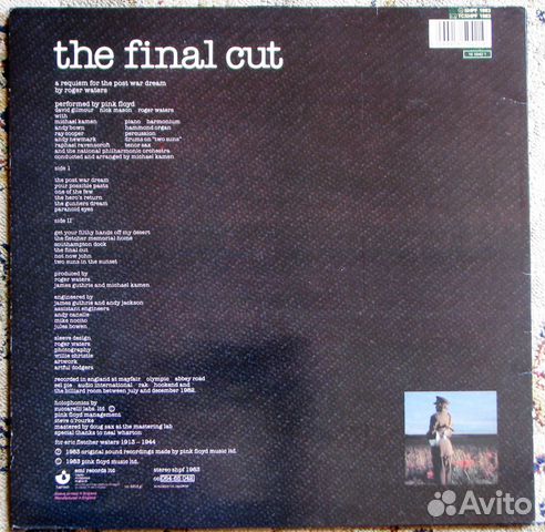 Pink Floyd - The Final Cut (Original UK LP 1983)