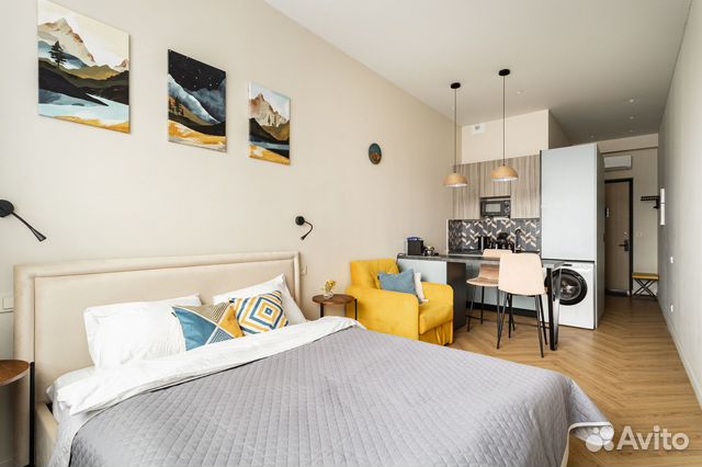 

Квартира-студия, 25 м², 2 кровати