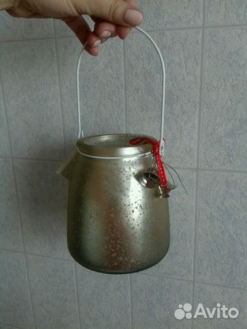 Подвесной стеклянный подсвечник