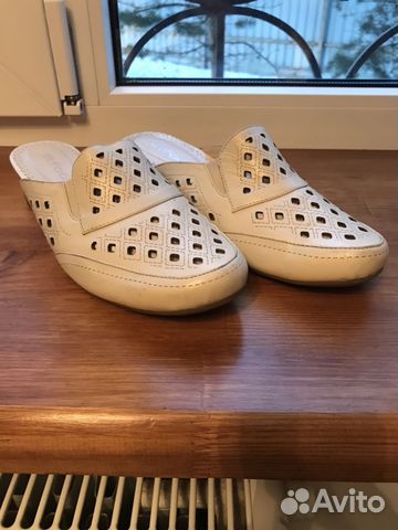 Туфли-шлепки кожан.40-41р,стелька26см