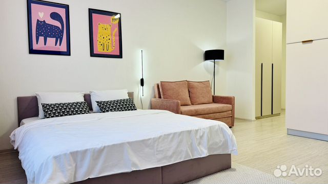

Квартира-студия, 40 м², 2 кровати