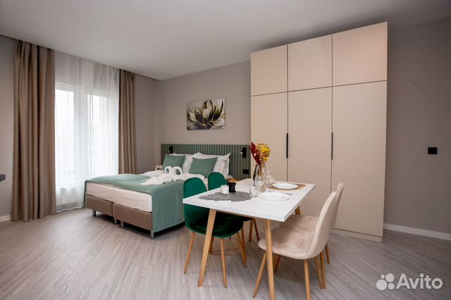 

Квартира-студия, 39 м², 2 кровати