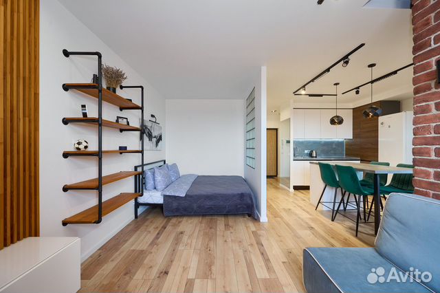

Квартира-студия, 41 м², 2 кровати