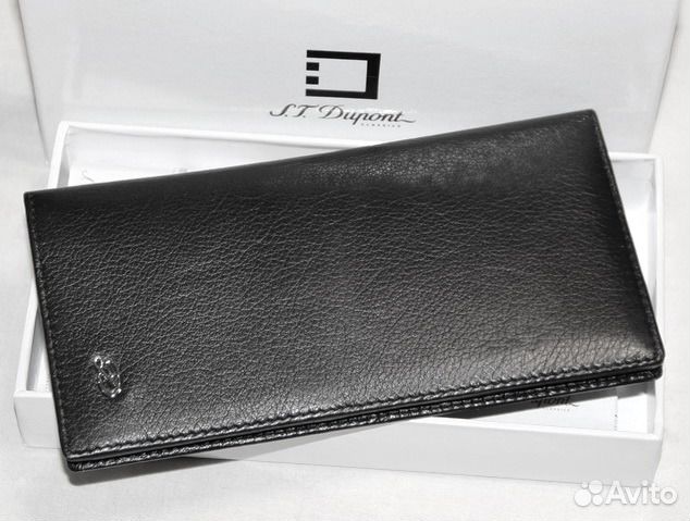 Мужской кожаный кошелек купюрник Dupont black Мужской кожаный кошелек купюрник Dupont black